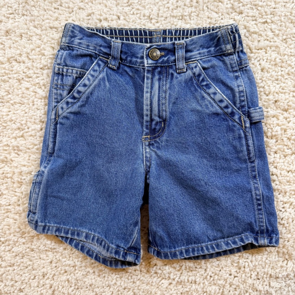 Vintage Y2K 2002 Old Navy Baby Boys Carpenter Denim Shorts 2T Gorpcore Utility